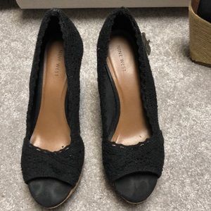 Nine West crochet wedge